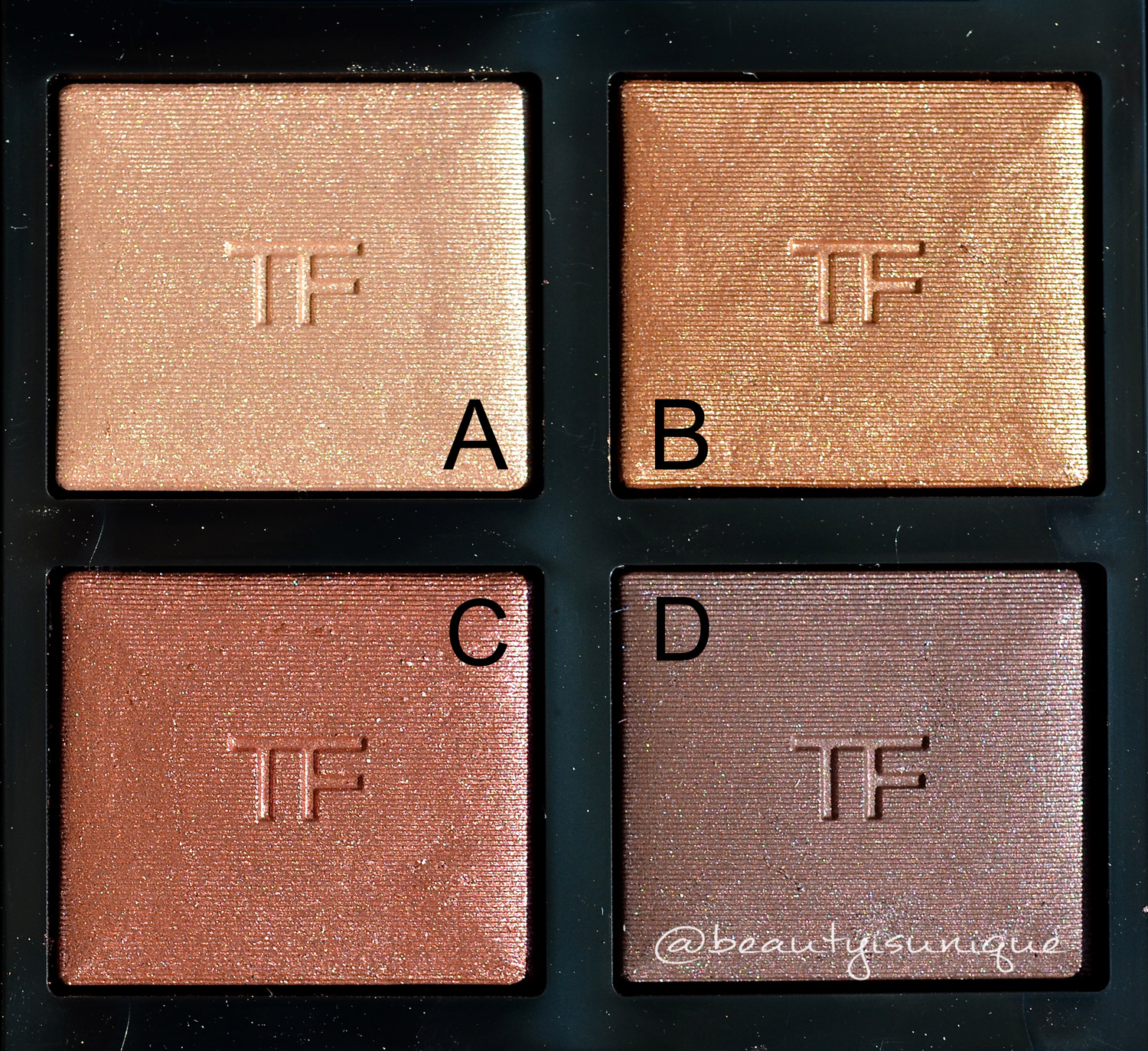 Tom Ford Honeymoon Palette swatches